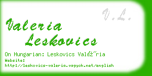 valeria leskovics business card